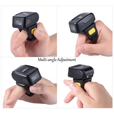 Portable Handheld BT Wireless Ring Finger 1D 2D QR Barcode Scanner Reader Support for Windows Android iOS for