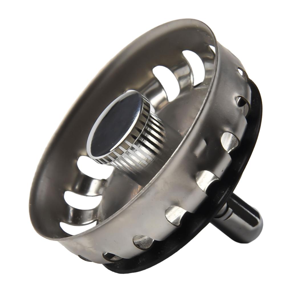 Kit Sink Strainer Modern Opening 60mm Silver Stainless Steel