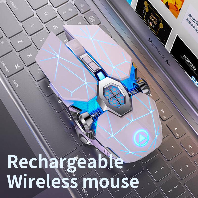 Wireless Mouse Rechargeable Ergonomic For MacBook Laptops Computer PC 2.4G Mice