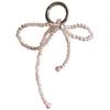 Delicate Keychain with Beaded Bowknot Phone Charm Unique Keyring Cute Pendant for Car Bag Wallet Backpack