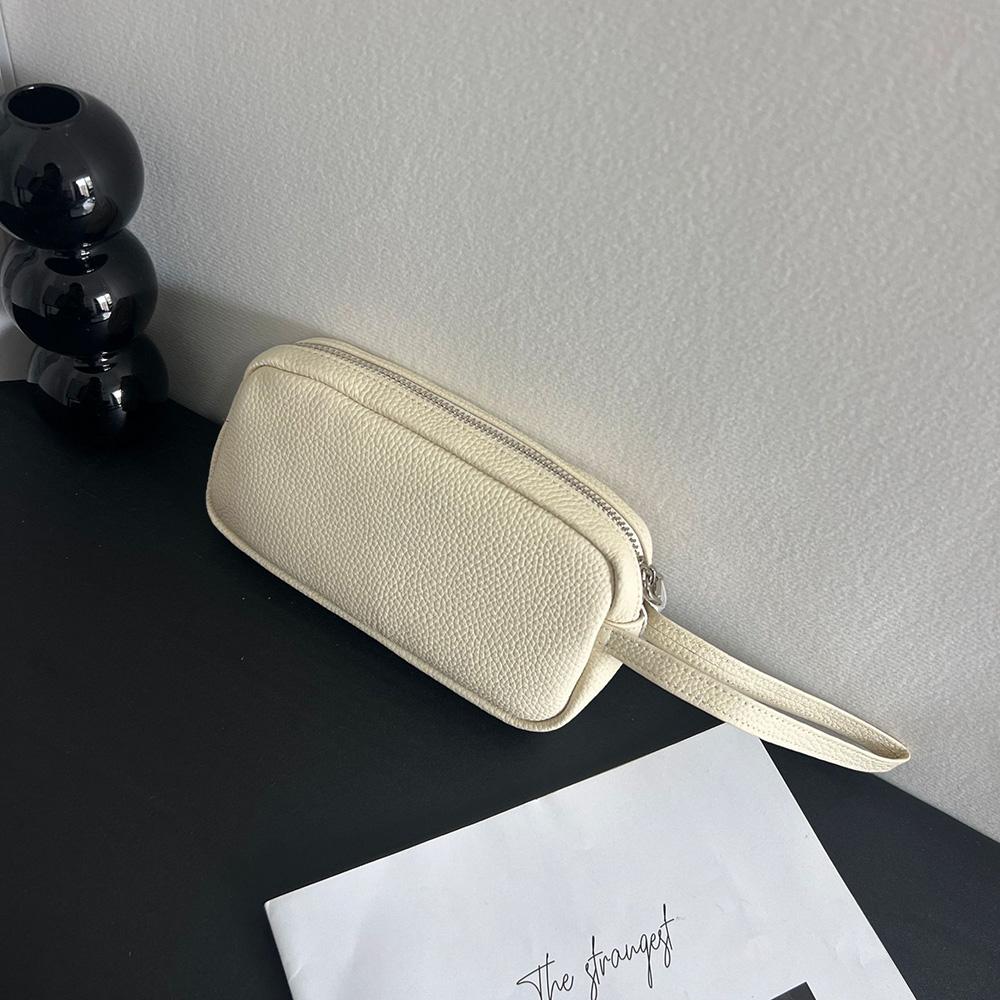 2025 Practical Genuine Leather Clutch Bag First Layer of Cowhide Women Clutches Long Zipper Wallet With Wristband