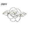 Rose Flower Brooch Hollow Metal Bird Brooch, Golden Silver Plated Lapel Shape Pin, Decorative Accessory for Suits Coats Dresses Bags Pin