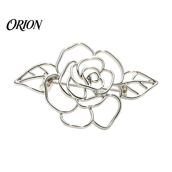 Rose Flower Brooch Hollow Metal Bird Brooch, Golden Silver Plated Lapel Shape Pin, Decorative Accessory for Suits Coats Dresses Bags Pin