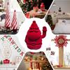 Santa Claus Figurines Waving Flocked Christmas Decorations Standing Christmas Santa Claus For Christmas Party Table Living Room