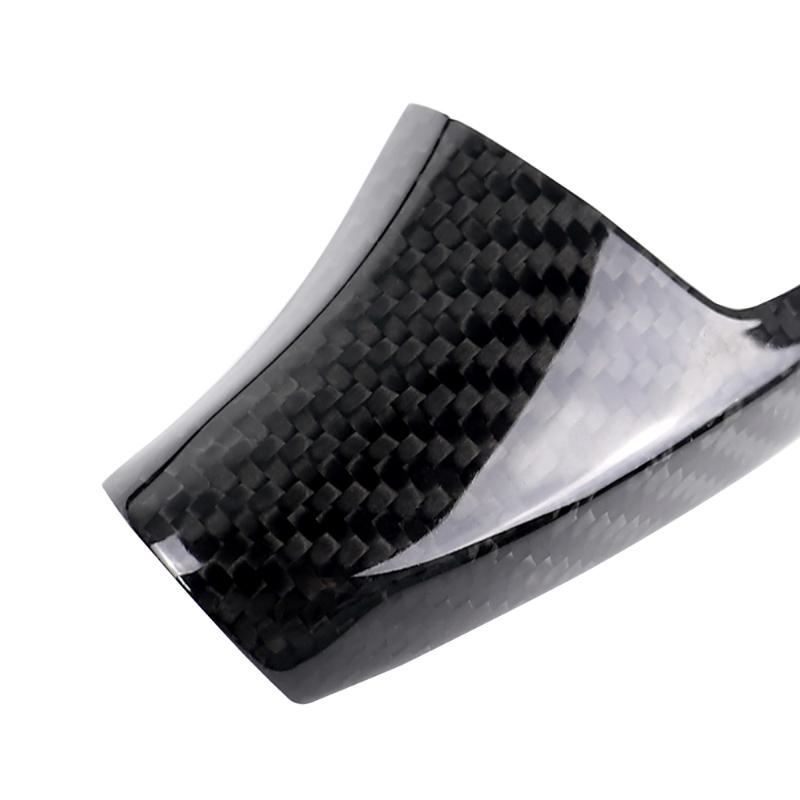 Textura de fibra de carbono para bmw f30 f10 f15 f07 f20 f21 f22 f32 f34 f35 5gt quadro do painel de mudança de engrenagem do carro botão de engrenagem capa cabeça guarnição