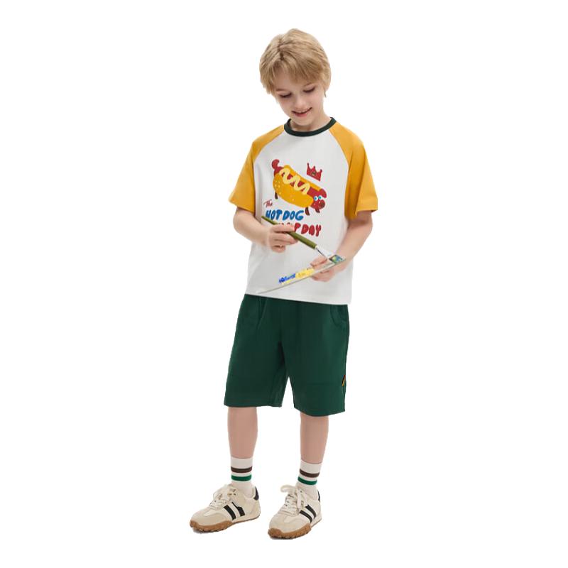 MQD Boys  Summer College Style Short Sleeve & Shorts Set 160cm