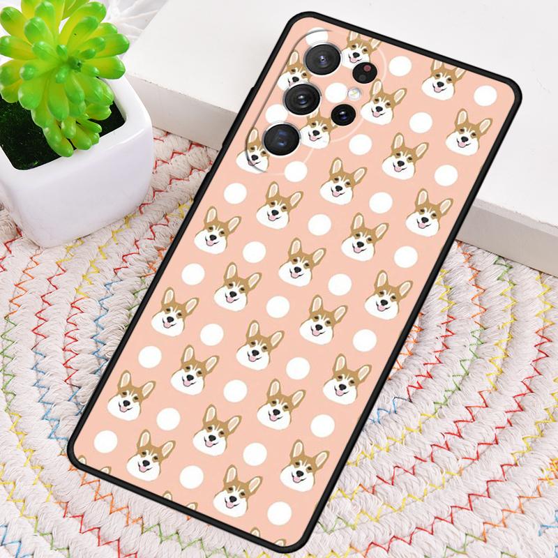 Schattig Cartoon Corgi Hond Patroon Telefoonhoesje voor Samsung Galaxy note 10 pro S26 Ultra S23 S24 FE S25 S21 S22 PLUS schokbestendig Cover