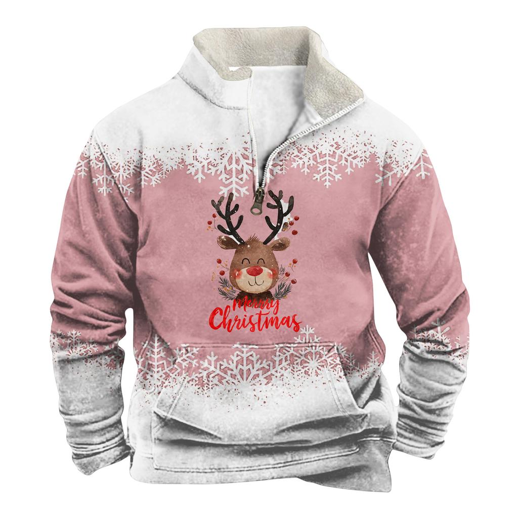 Frühlings- und Herren-Sweatshirt mit Stehkragen ist ein lässiges Outdoor-Pullover-Oberteil