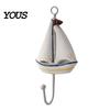 Creative Wall Hook Wooden Hook, Mediterranean Style Decorative Coat Sturdy Hooks for Clothes Durable Hanger Home Decor Keys Umbrellas Scarves