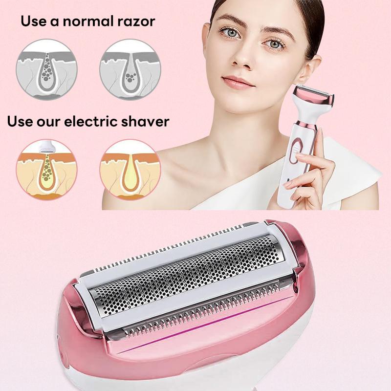 4 In 1 Electric Epilator Bikini Eyebrow Nose Women Lady Facial Hair Removal Trimmer Body Painless Female Depilator Skin Care