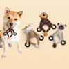 Squeaky Puppy Toys Plush Teeth Cleaning Chew Toy Calf Bear Monkey Shape Doll Dog Training Interactive Toys for Small Dogs