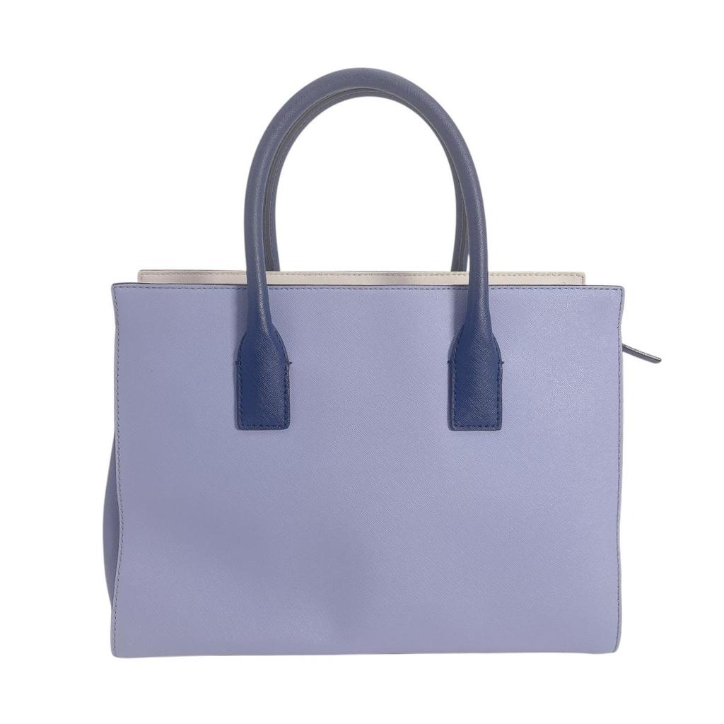 Kate Spade 2WAY bag Handbag Synthetic leather Blue x Ivory Women Used
