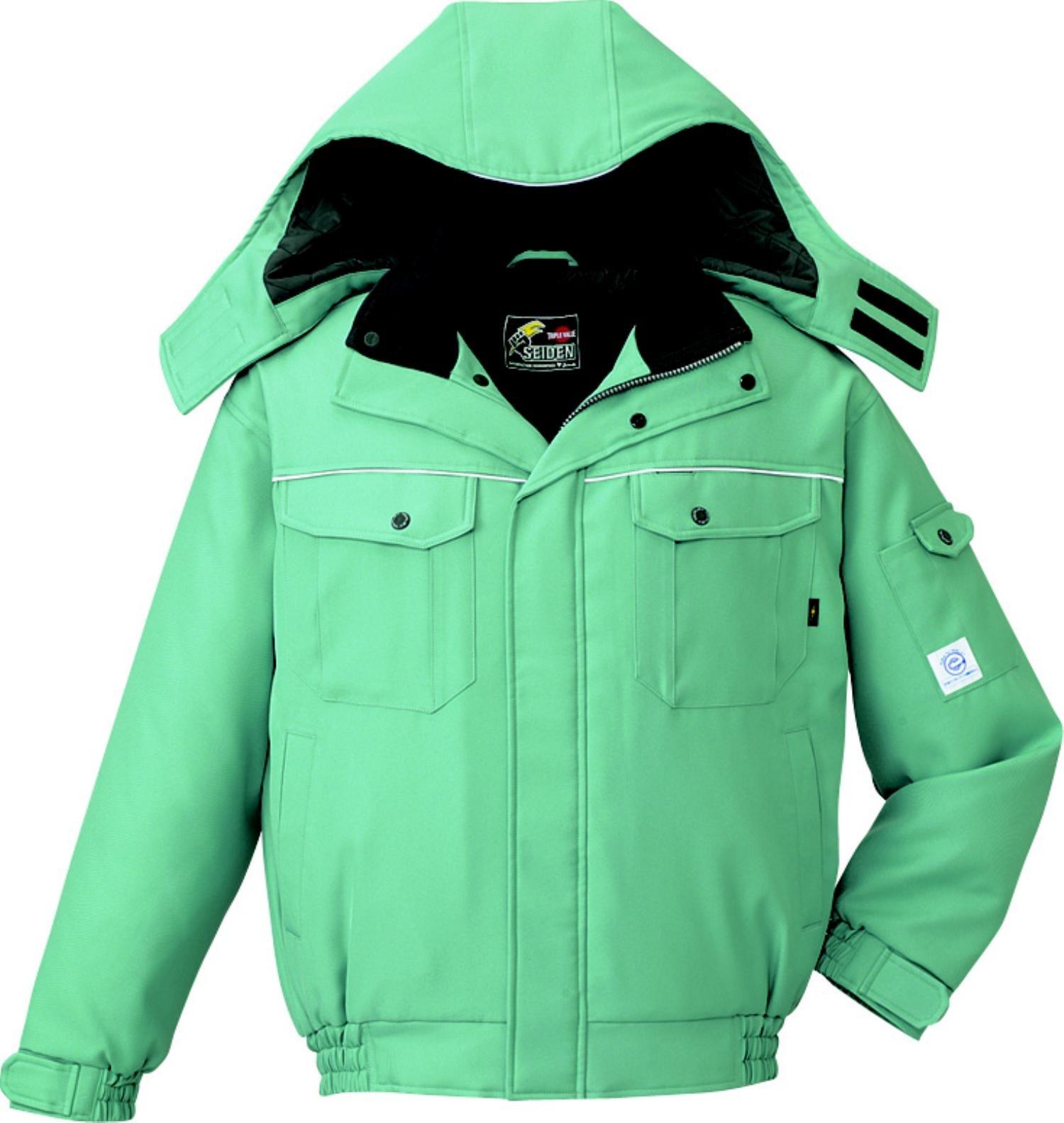 

JICHODO Winter Jacket 48410 Smoke LL Size Eco-Friendly Anti-Static (Hooded) Green,