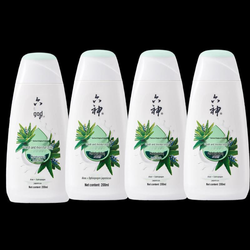 Liu Shen Fresh Moisturizing Shower Gel, 200ml x 4 Bottles