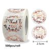 2.5 Cm, Roll Up, Thank You Sticker, Olive Branch, Hot Rose Gold, Self-adhesive Sticker, Label, Sticker, Commercial Sticker, Party Decoration