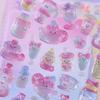Puffier Sticker Sheets Decorative Sticker Cute Small Sticker for Kids & Adults, Reusing Tiny Sticker for Scrapbooking