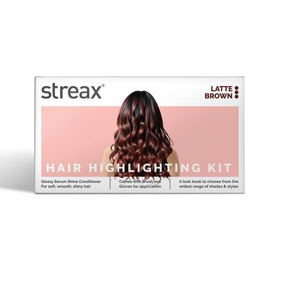 Mini Highlight Kit Latte Braun Haarfarbe Für Frauen 75g Einfache DIY Anwendung Lebendiger Brauner Farbton Langanhaltend Salon-Style Ergebnisse