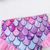 Girls Summer Swim Set Fish Scale Sleeveless Top Bikini Bottom 3PCS Beach Outfit
