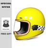 Retro Motorcycle Helmet for Men Women Motorcycle Full Face Helmets Anti-fog Lens Four Seasons Universal DOT Approved Full Helm