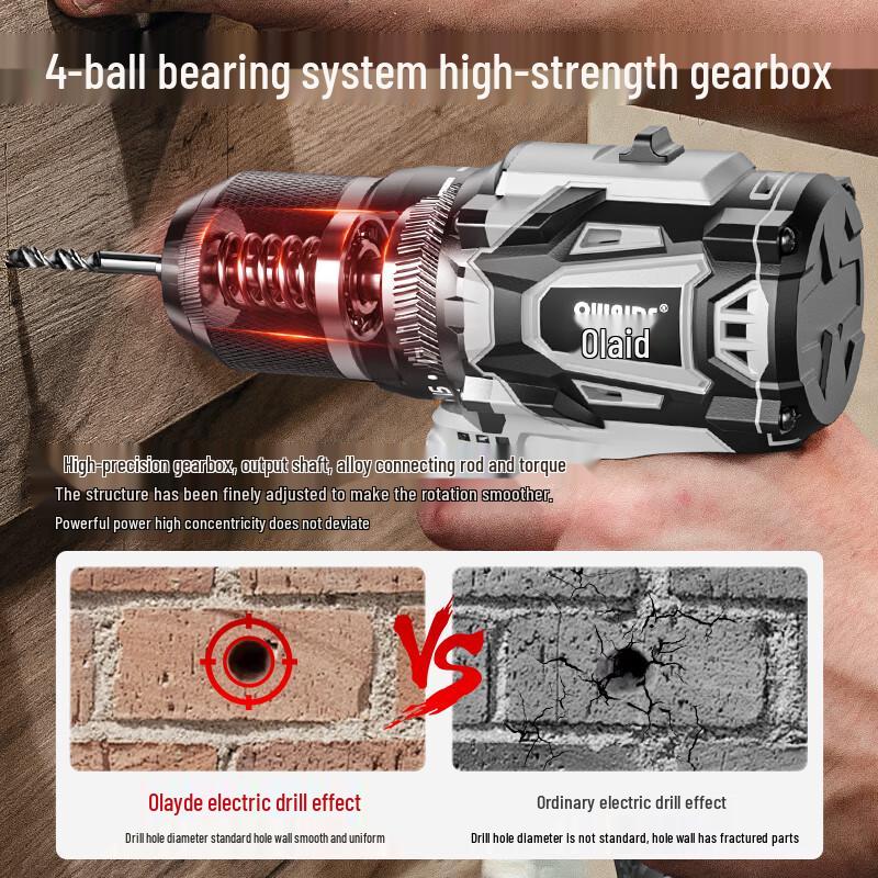 Oulaide 16.8V 'Small Cannon' Brushless Cordless Drill & Screwdriver CN Plug (adapter Included)