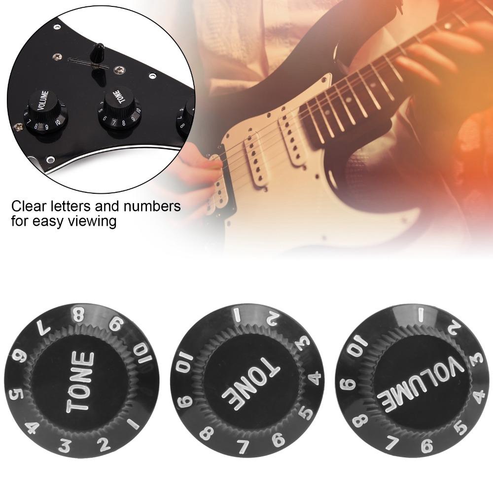 3PCS 2T1V Volume Tone Knobs Plastic Material Electric Guitar Parts Electric Guitar