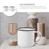 2 Piezas Vaso Antiguo Retro para Beber Tazas de Esmalte Tazas Hierro Casa de Campo Café Rústico Multifunción Agua Vasos para Niños