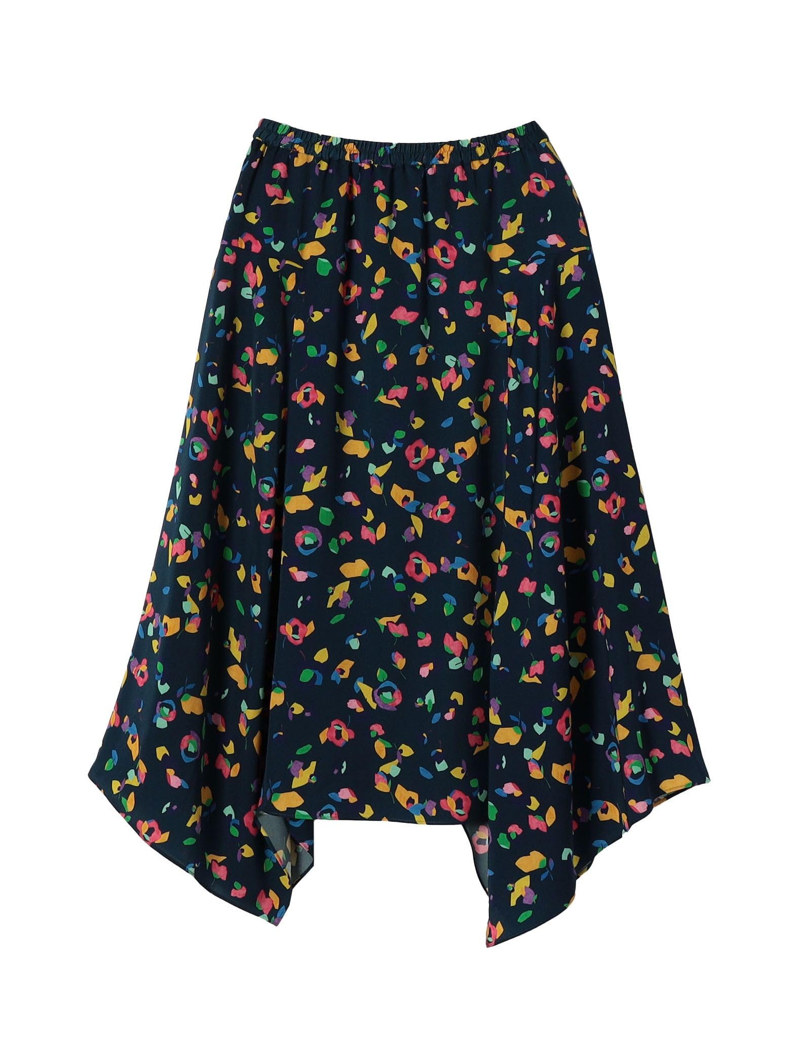 

Ships Any Women s Machine Washable SPRINTEX Flower Print Gathered Skirt, Navy, 723200056, One Size