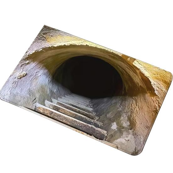 3D Dírkový koberec Realistická bezedná jáma Podložka na podlahu Zábavný koberec s optickou iluzí s protiskluzovou podložkou pro vstupní prostor obývací pokoj koupelnu