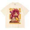 T-shirt unisex in cotone pesante 100% da 230 g/m² con stampa Dragon Ball V42 Goku SSJ4.
