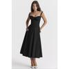 2026 popular summer commuter temperament solid color fashionable high-end suspender dress skirt women