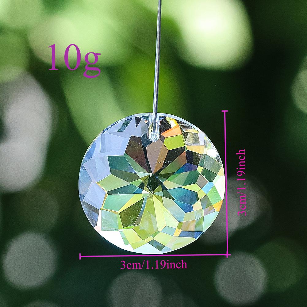 45mm Mandala Clear Crystal Glass Prism Hanging Faceted Rainbow Maker Suncatcher Chandelier Lighting Accessories Home Decoration