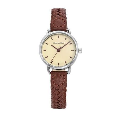 [CHRISTIAN MODE] CHRISTIAN MODE Women's Twisted Leather Watch CM417WTBR