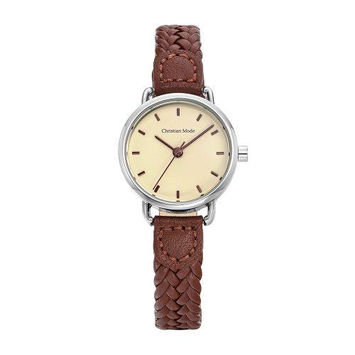 

[CHRISTIAN MODE] CHRISTIAN MODE Women s Twisted Leather Watch CM417WTBR CM417WTBR