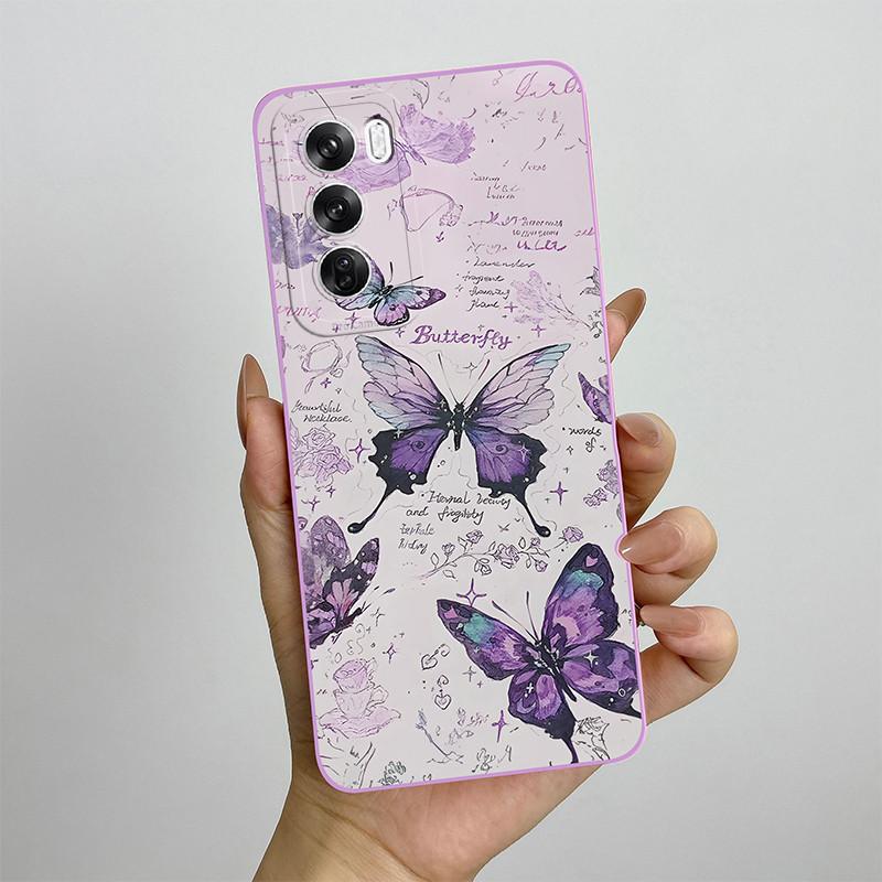 For OPPO Reno 12 CPH2625 Reno12 Pro Phone Case 12pro 5G CPH2629 Love Heart Silicone Soft Shockproof Back Cover Protective Shell