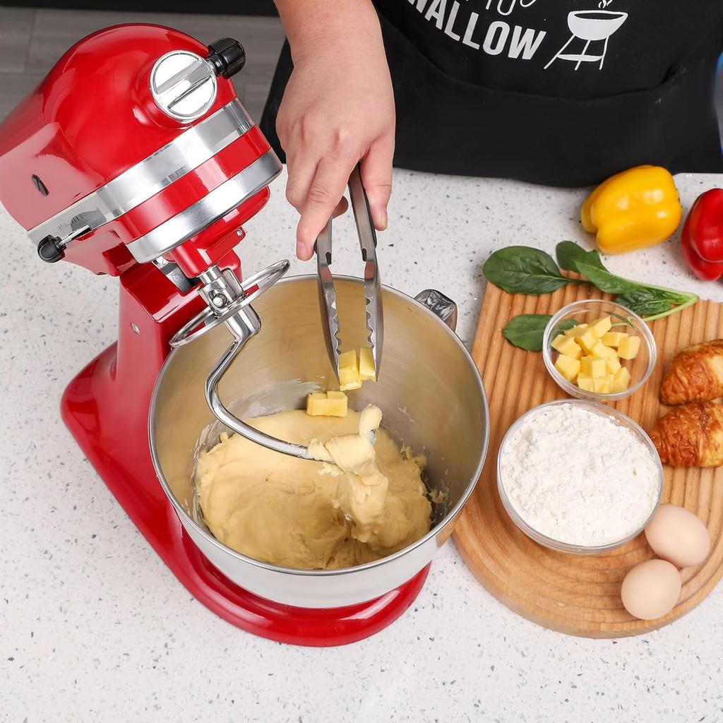 Dough Hook & Flat Beater Attachments for KitchenAid 4.5 QT Tilt-Head Stand Mixer, All Parts Dishwasher Safe
