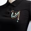 [HF]#1Pc Fashion Small Fragrance Style Sunflower Tassel Brooches Pin For Women Clothing Coat Accessries Gifts