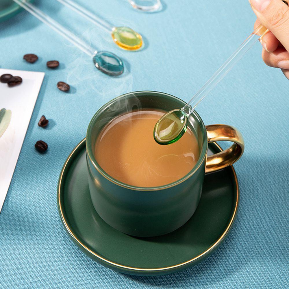 Espresso Transparentes Rührwerk Hitzebeständiger Löffel Kaffeelöffel Teelöffel Rührlöffel