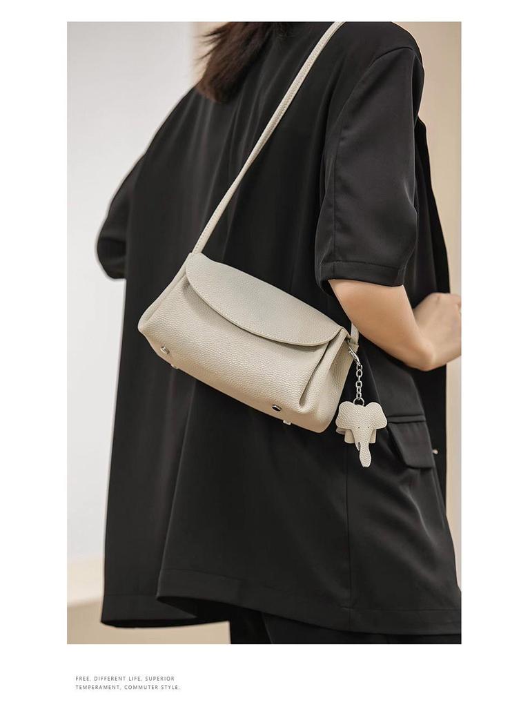 Little Elephant Cartoon Genuine Leather Shoulder Crossbody Bag for Women