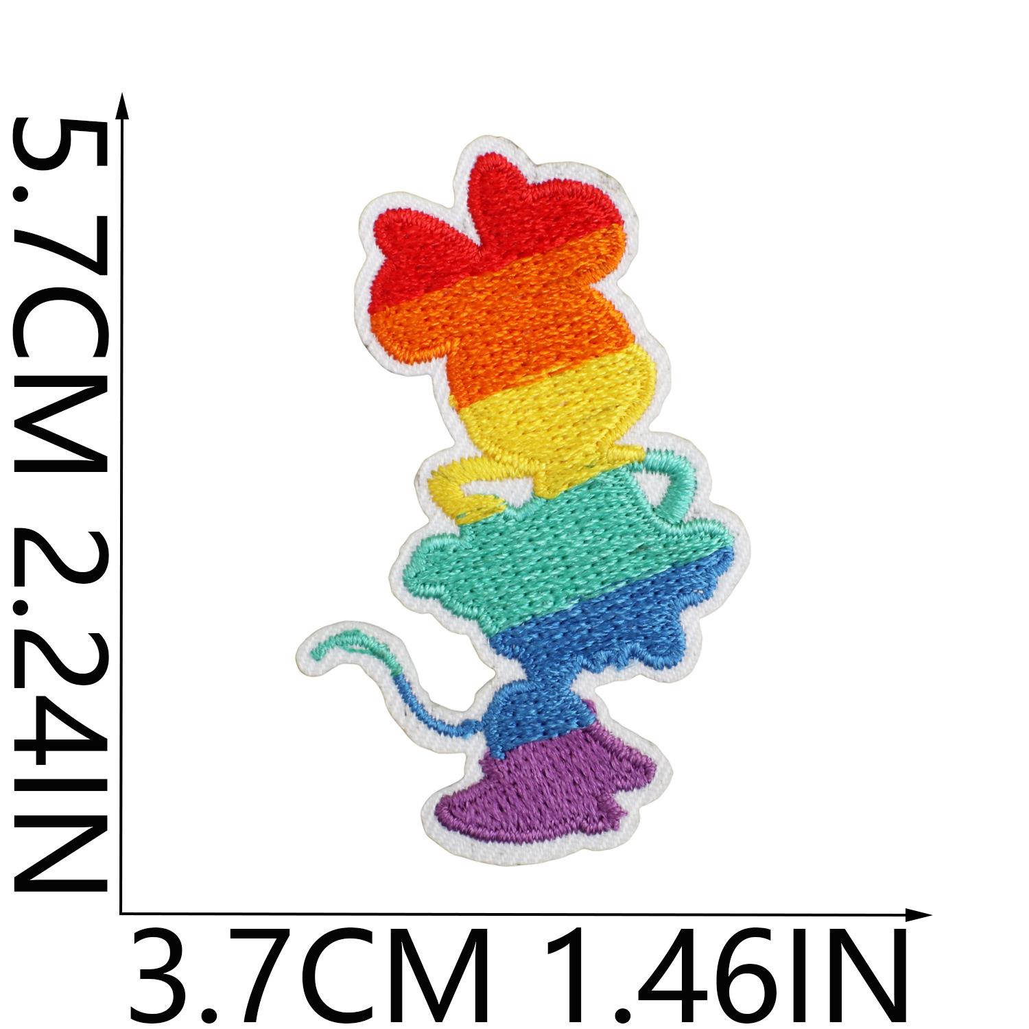 

Cute Anime Character Mouse Embroidery Cloth Sticker Children S Clothes Decoration Duck Embroidery Sticker Computer Embroidery Chapter Boy no. 9_3 pieces