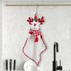 Toilet paper holder, Christmas decoration, cartoon faceless old man, snowman, deer, kitchen and bathroom hand towel