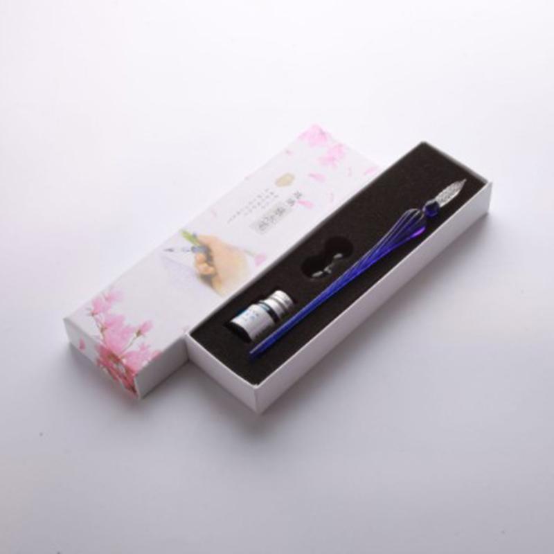 1ks Vintage ručně vyráběné skleněné namáčecí inkoustové plnící pero Kanceláře psacích nástrojů