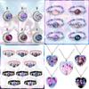 Hot Kpop Anime Gem Necklace Cute Cartoon Idol Group Bracelet Hanging Pendant Jewelry Accessories Birthday Christmas Gift