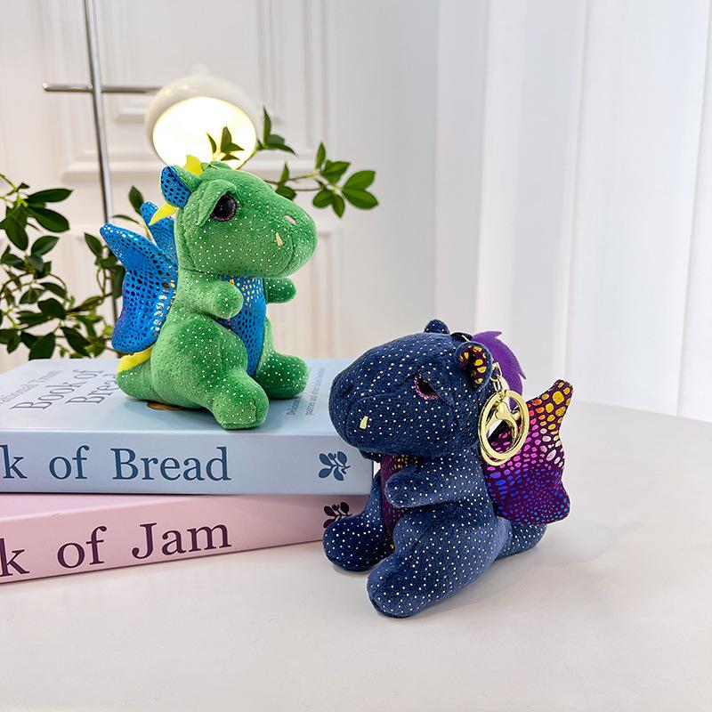 Cartoon Ugly and Cute Hamburger Capybard Dinosaur Plush Pendant Schoolbag Couple Keychain Boutique Doll Grab Machine Doll