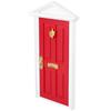 1: 12 Doll House Miniatures Wooden Door Children Funny Toy Gift Decor (Red)