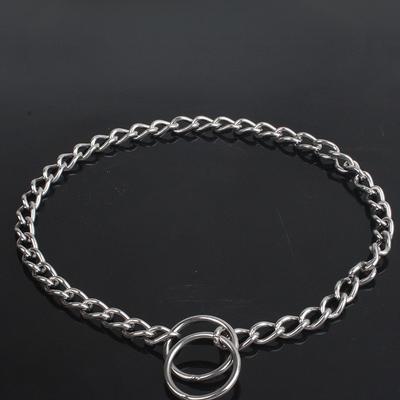 Doppelring Edelstahl Hundekette Metall P-Kette Halsband Edelstahl P-Kette Hunde P-Kette Hunde Halsband Halsband