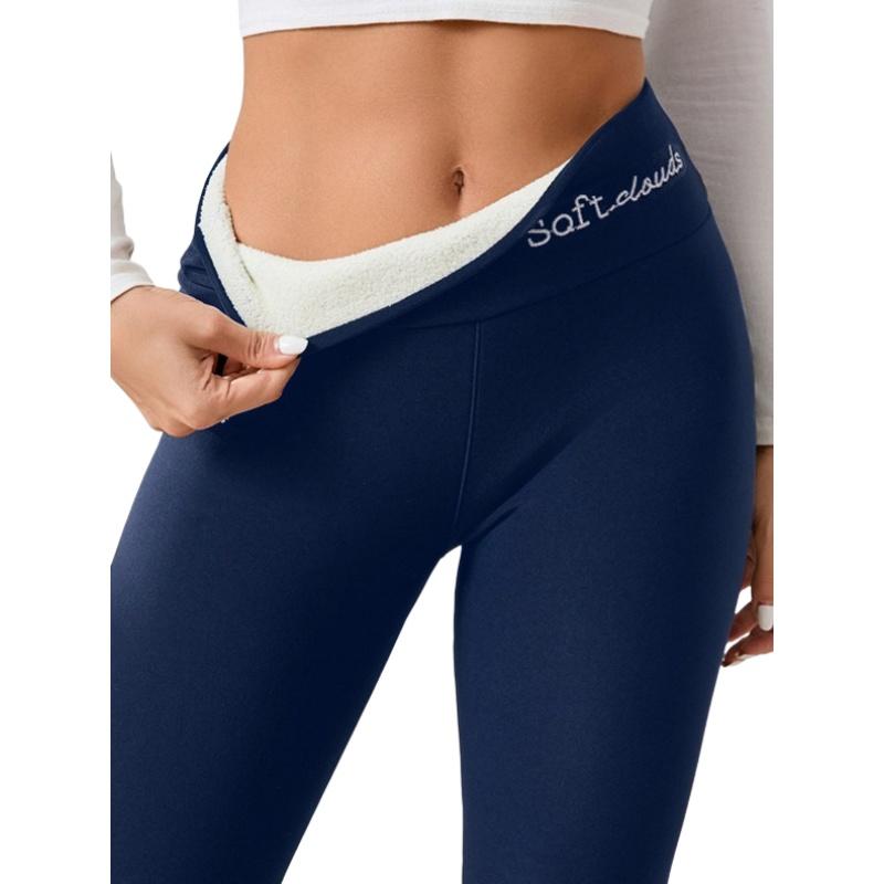 Women Sherpa Lined Leggings High Waisted Thermal Winter Pants Fleece Plush Yoga Bottoms Warm Tights