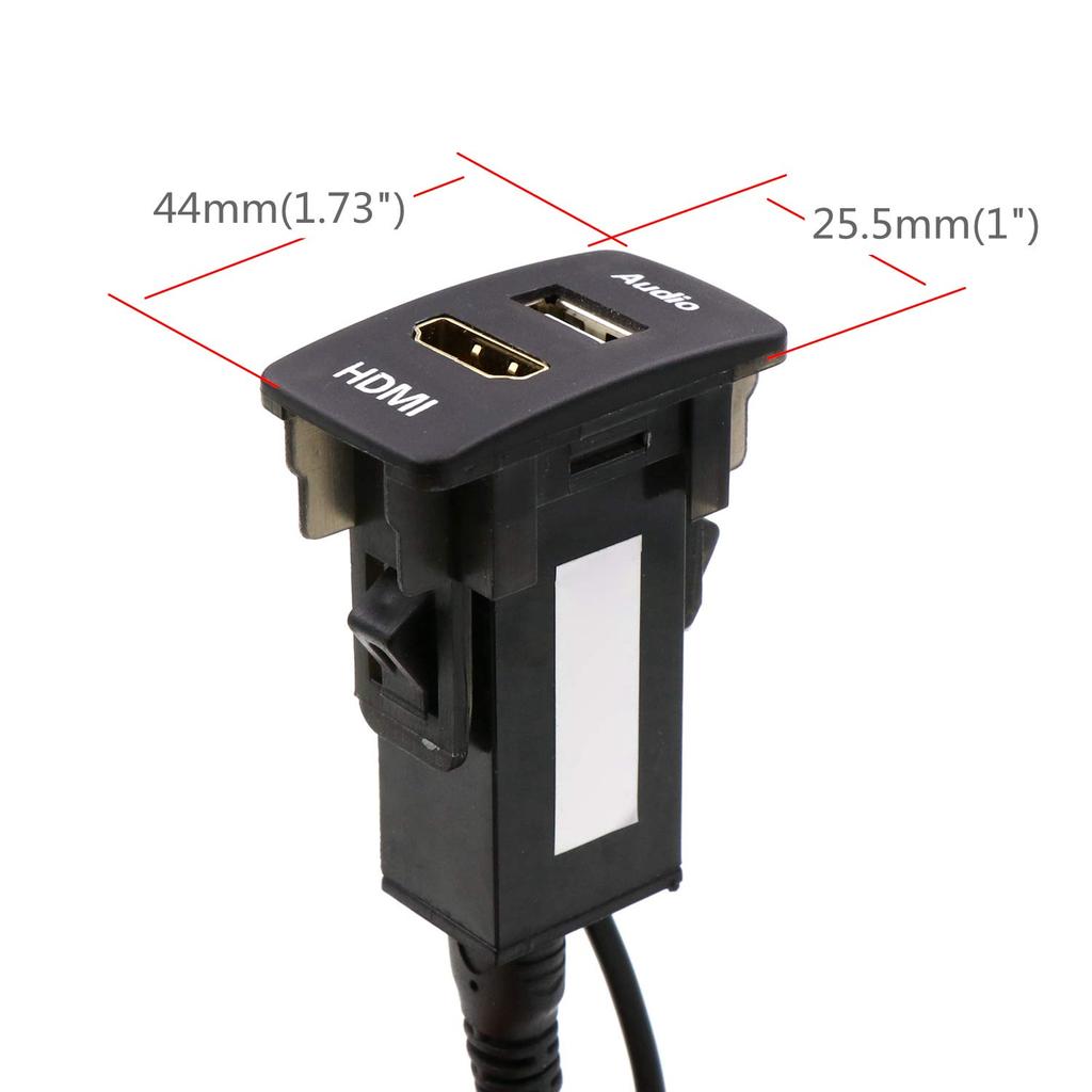 USB Input Port & HDMI Input Port Audio Parts Switch Hole Panel for Honda