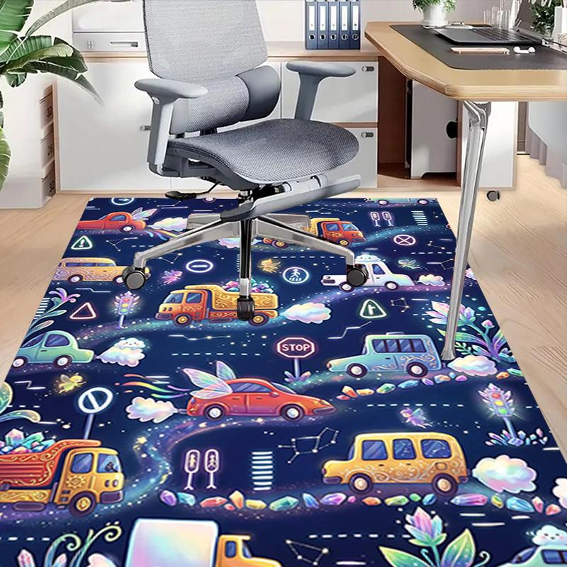 1PC Cars Traffic Non-Slip Floor Carpet Compatible for Office&Living Room&Bedroom&Dining Room - Soft & Pattern-G0317
