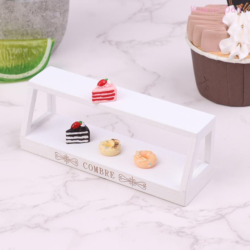 Eco-friendly Durable Miniature Cake Stand 1/12 Dollhouse Cake Shelf For Kids DIY Decoration