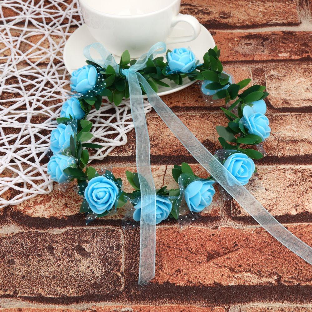 

1шт повязка на голову женские резинки для волос свадебный головной убор повязки на голову корона аксессуары для волос цветочные гирлянды мода